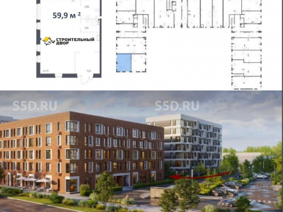 Москва, пос. Марушкинское, квартал 76, ЖК Квартал Западный/Продажа торгового помещения с арендатором Строительный Двор