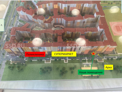 ЖК Римский, Римский проезд, 13  - 104,2 м² - Аренда торгового помещения