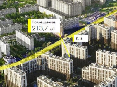 МО, БАЛАШИХА, ЖК НОВОГРАД ПАВЛИНО, К.6 – 213,7 М² | ПРОДАЖА ПОМЕЩЕНИЯ СВОБОДНОГО НАЗНАЧЕНИЯ