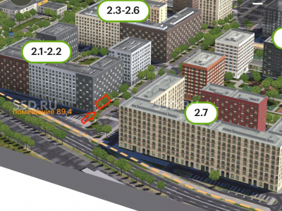 Москва, ЖК Ильинские луга, 2.1-2.2 - Аренда торгового помещения