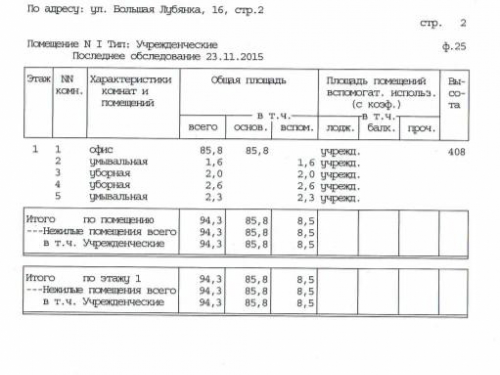 планировка помещения